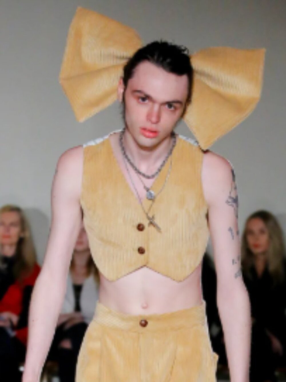 Vaquera NYC Runway F/W 2018 Cropped Corduroy Vest Size L